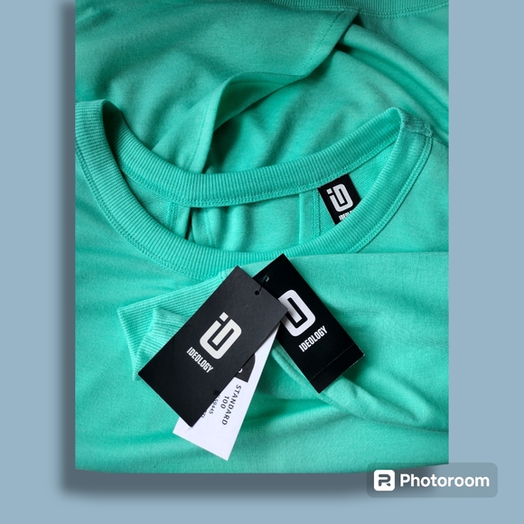 Nwt IDIOLOGY Seaglass Green Open Back  Sweatshirt Size Large - Picture 4 of 6